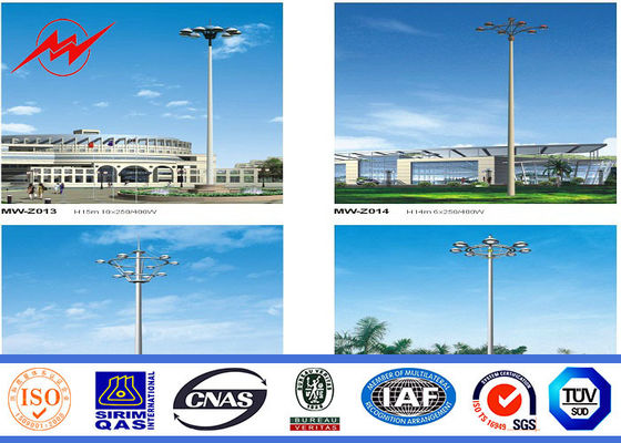 Rouille décorative en acier blanche de haute résistance de Polonais de réverbère de 3 sections anti