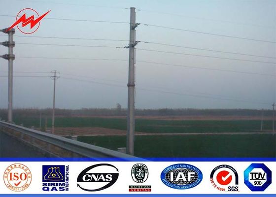 matériel en acier de l'épaisseur Q345 de 11M 300DaN Polonais de service 3.5mm pour la puissance de distribution de 69kv 100meters