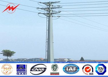 matériel en acier de 10m 2.5KN Polonais de service Q345 pour la puissance de distribution de l'Afrique Electicity avec la galvanisation