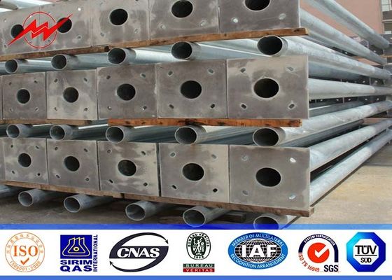 8sides 35ft 110kv Polonais de service en acier pour la ligne électrique de transmission avec le bras simple