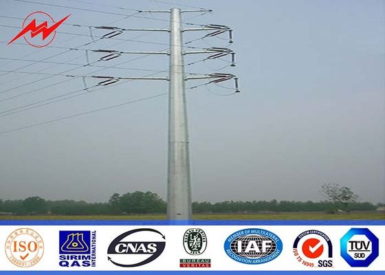 épaisseur de 14M 5KN 3.5mm Polonais de service en acier pour la transmission de l'arrêt 110kv avec le bitume