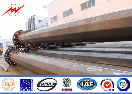 Mât en acier galvanisé rond supportable d'immersion chaude haut Polonais léger pour la place