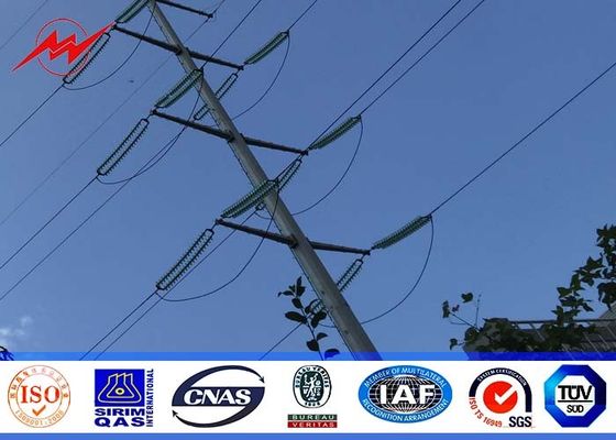 thikcness de 20M 16KN 4mm Polonais de service en acier pour la ligne électrique électrique avec le revêtement blanc de poudre