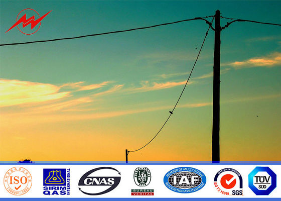 11.8M 50KN 6mm Thikcness Polonais de service en acier pour la tour de courant électrique