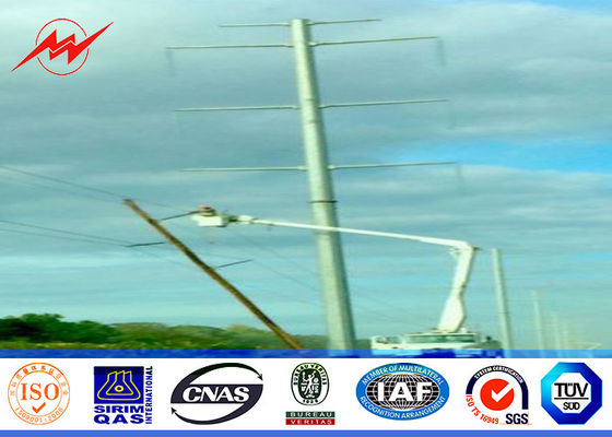 11.8M 50KN 6mm Thikcness Polonais de service en acier pour la tour de courant électrique