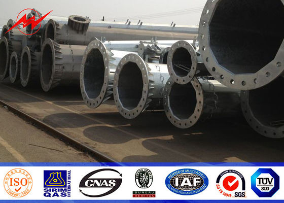 10m coniques Polonais tubulaire en acier pour la ligne de transmission de distribution d'énergie 110kv