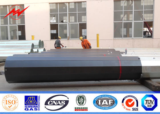 33KV conique 11m Polonais de service en acier pour la distribution du courant 33KV électrique