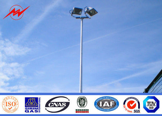 Haut parc latéral simple de mât de l'éclairage 35M HDG Polonais léger avec 6 lampes