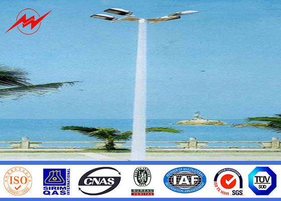 Professionnel 25m Polonais léger carré extérieur en acier galvanisé 8 par côtés 10 kilovolts ~550 kilovolts