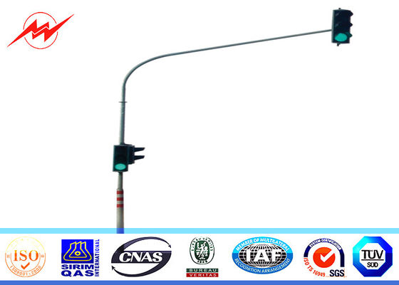 épaisseur de Polonais galvanisée par parenthèse simple 3mm de réverbère du trafic de 6m