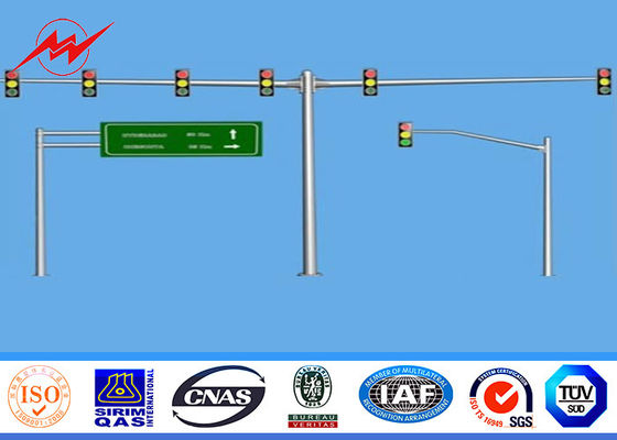 épaisseur de Polonais galvanisée par parenthèse simple 3mm de réverbère du trafic de 6m