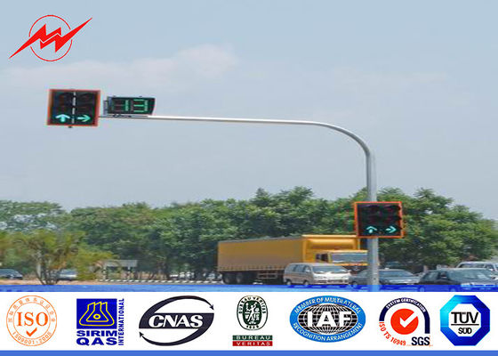 épaisseur de Polonais galvanisée par parenthèse simple 3mm de réverbère du trafic de 6m