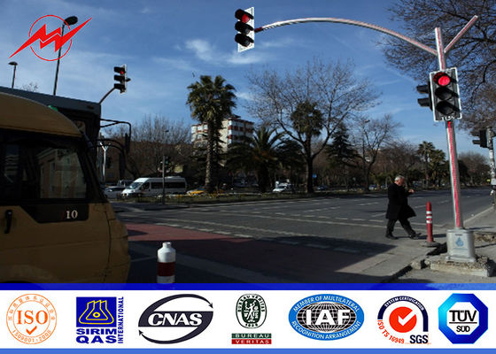 épaisseur de Polonais galvanisée par parenthèse simple 3mm de réverbère du trafic de 6m