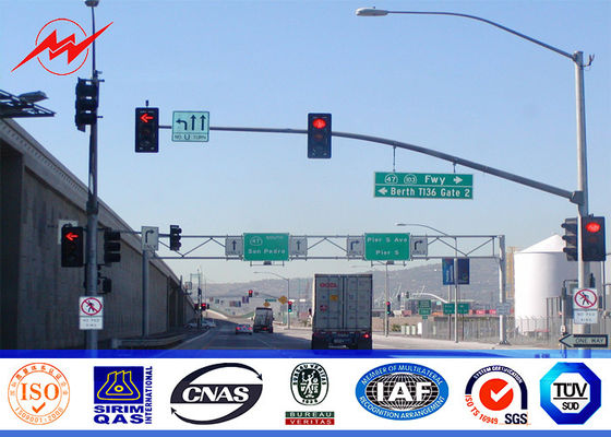 feu de signalisation de polyester de poteau de signalisation d'autoroute de bord de la mer de 4m Polonais avec la double parenthèse