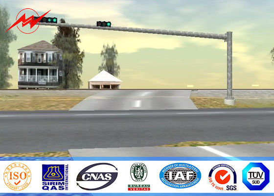 Conique/autour du revêtement de poudre de 5m a galvanisé Polonais en acier pour le système du trafic