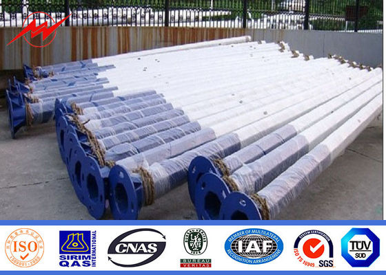 Forme octogonale simple de Polonais de feu de signalisation du bras 6M avec le bras croisé chaud de la galvanisation 11M d'immersion