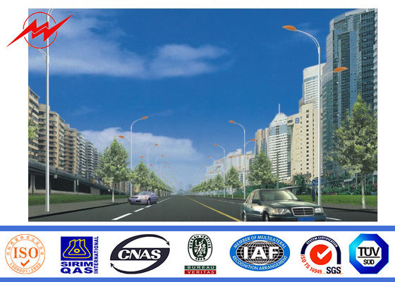 Route extérieure s'allumant autour de 9M Polonais tubulaire en acier avec la galvanisation