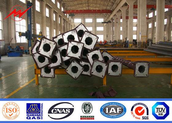 Route extérieure s'allumant autour de 9M Polonais tubulaire en acier avec la galvanisation