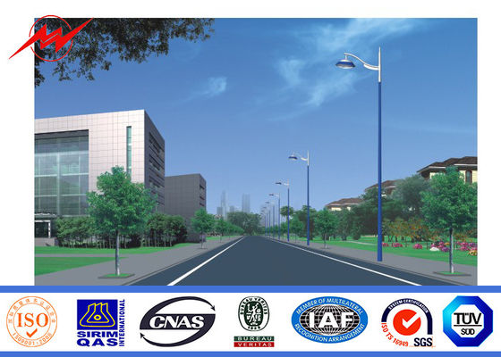 Réverbère simple du bras 10m Q235 de jardin Polonais avec la galvanisation d'immersion chaude