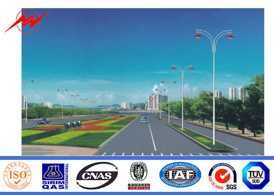 Réverbère simple du bras 10m Q235 de jardin Polonais avec la galvanisation d'immersion chaude