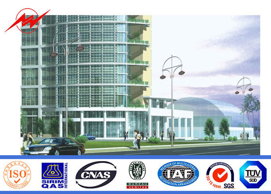 Réverbère simple du bras 10m Q235 de jardin Polonais avec la galvanisation d'immersion chaude