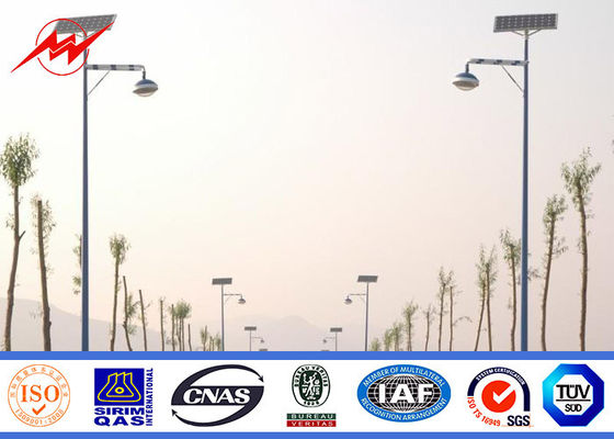 épaisseur de Polonais d'éclairage de parking de bras de Polonais 1m de réverbère de taille de 8m double 3mm