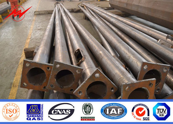 épaisseur de Polonais d'éclairage de parking de bras de Polonais 1m de réverbère de taille de 8m double 3mm