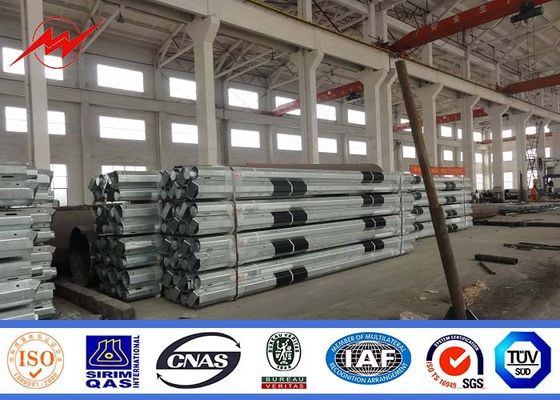 9m 11m Steel Poles Galvanized Steel Pole with bitumen