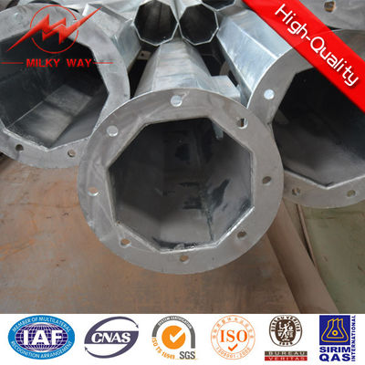 Épaisseur en acier galvanisée de Polonais de puissance 3KN de 14mm 8mm pour la ligne électrique de distribution