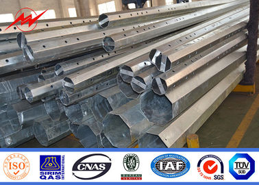 Polygone 12m ASTM A123 Polonais tubulaire en acier de galvanisation 69KV