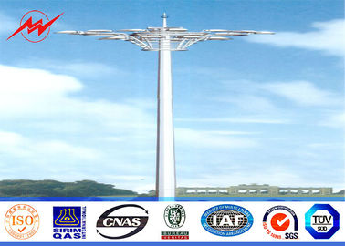 Lumières élevées de la tour 10 200W HPS de mât de lumière octogonale du stade Q345 avec le système de augmenter