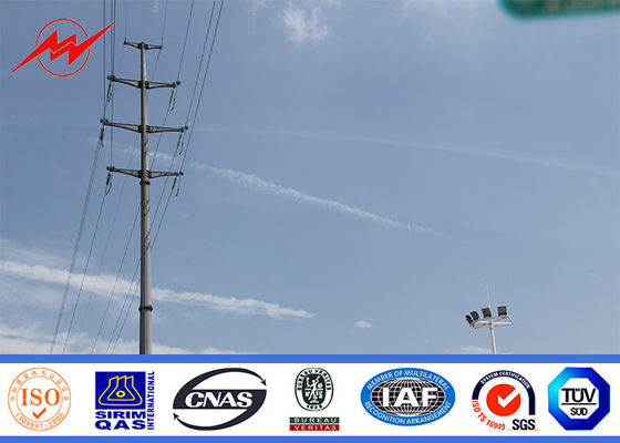 69 ligne de transmission ronde du kilovolt 24M Polonais en acier galvanisés pour la distribution d'énergie