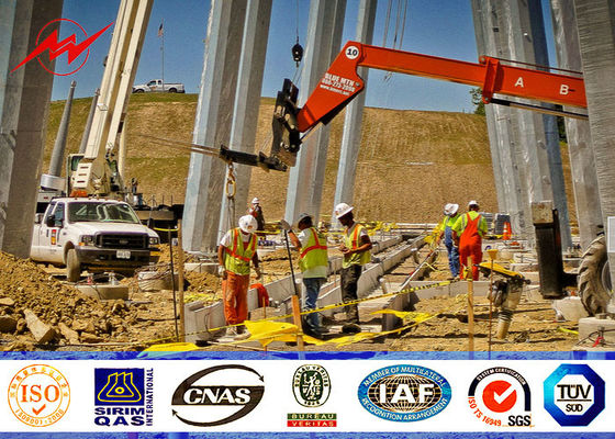 polonais de service en acier conique par 14m structure la puissance Polonais avec la protection s'élevante d'échelle