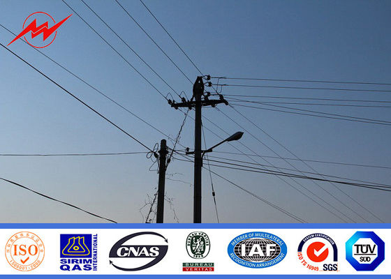 10kv - 550kv 500Dan électrique Polonais tubulaire en acier pour la ligne électrique de la transmission 11kv