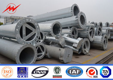 ligne de transmission galvanisée par mâts électriques en acier de Polonais de puissance de 10-50m