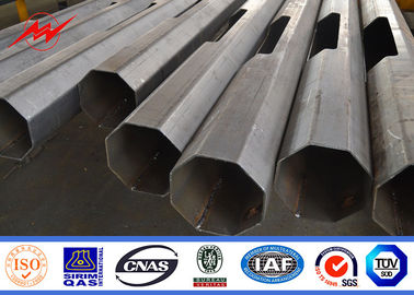 bras Q235 Polonais simple de 9m léger galvanisé polygonal