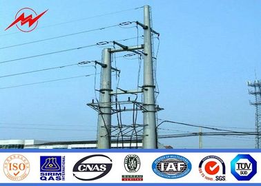 36m Poteaux de puissance électrique à cône rond 550 KV Pour la ligne aérienne Couleur personnalisée
