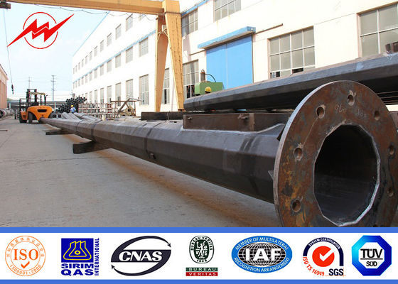 Haut le poteau tubulaire en acier galvanisé de tour légère de mât par mât 50 ans soulèvent le temps