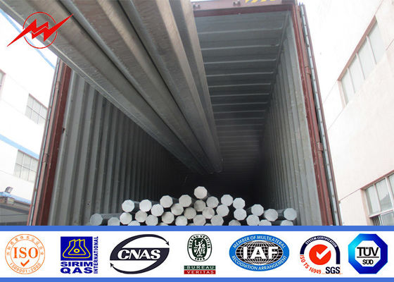 ligne de transmission galvanisée d'Electric Power de l'immersion 10kV chaude Polonais en acier tubulaires