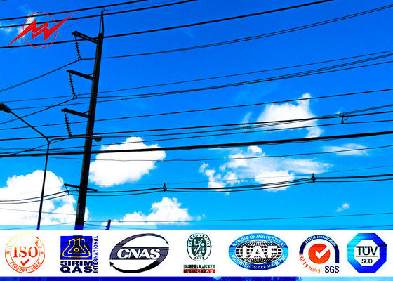 Le métal 69kv Polonais polygonal de 70FT de service en acier a galvanisé la norme de la préparation de surface ASTM A123 de structure