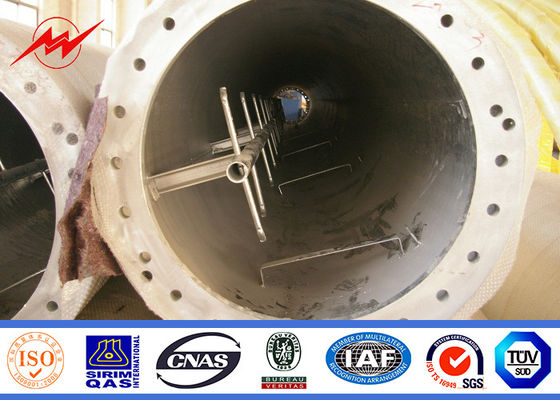 tour d'antenne unipolaire en acier de transmission de la puissance 500kv de 27M de tour mono électrique de Polonais pour la ligne de distribution