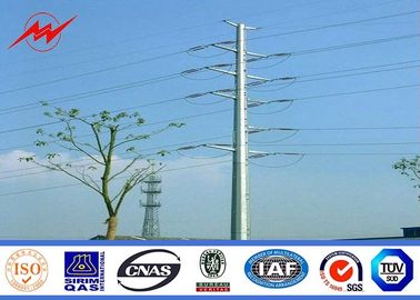 Courant électrique élevé galvanisé de 12m Polonais en acier pour la ligne projet de distribution d'énergie