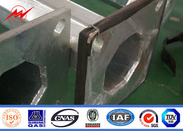 Poteau en acier électrique galvanisé de 1-30mm pour la transmission de puissance avec la bride et le boulon d&#39;ancrage