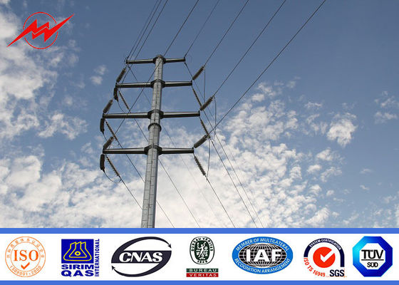 Galvanisé et bitume Polonais en acier pour la ligne Polonais de distribution d'énergie