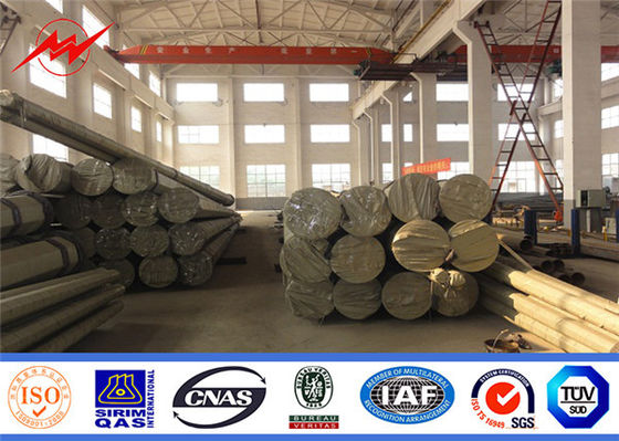 110KV conique/polygonal a galvanisé Polonais en acier pour la ligne de transmission électrique