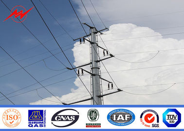 Puissance Polonais en acier conique galvanisée double par circuit pour la ligne de transmission de service