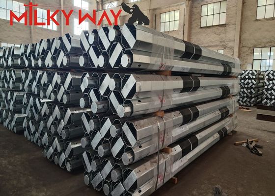 11m 3,8mm 7,2mm 80-100 microm moyenne galvanisation à chaud pour un pôle d'acier galvanisé durable