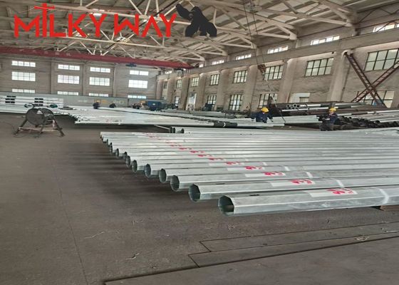 15M 8KN Gr65 Poteaux tubulaires en acier pour le marché africain avec certification BV et épaisseur de paroi de 3 mm