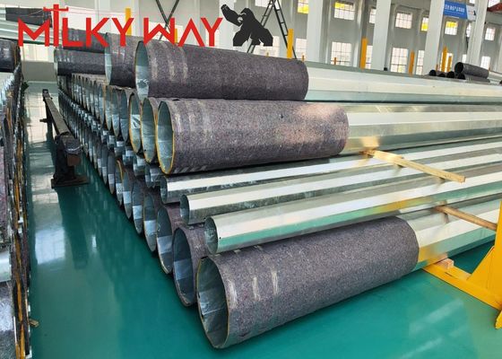 1250 Dan 11.8M 8 côtés pôle électrique 4 mm épaisseur enterrement direct ASTM A123 Norme de galvanisation
