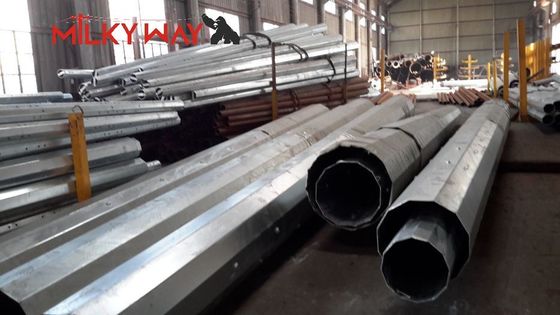 15M 8KN Gr65 Poteaux tubulaires en acier pour le marché africain avec certification BV et épaisseur de paroi de 3 mm